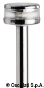 Maszt do lamp w komplecie z latarnią Evoled 360° - Wersja wyjmowana z wybłyszczaną podstawą z nylonu / stali inox - Latarnia Inox - Kod. 11.039.60 12