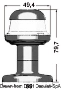 Lampy pozycyjne Orions. 112,5° lewa. Obudowa ze stali inox AISI 316 - Kod. 11.396.01 50