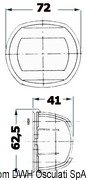 Lampy pozycyjne Compact 12 ze stali inox AISI 316 wybłyszczanej. 135° rufowa - Kod. 11.406.04 25