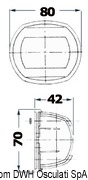 Lampy pozycyjne Compact 12. 135° rufowa. Obudowa - czarna - Kod. 11.408.04 73
