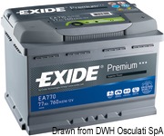 Akumulatory rozruchowe EXIDE Premium do uruchamiania i zasilania urządzeń pokładowych - 77 A·h - Kod. 12.404.03 11