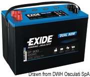 Akumulatory EXIDE Agm do uruchamiania i zasilania urządzeń pokładowych - 100 A·h - Kod. 12.412.02 12
