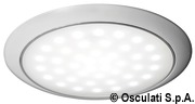 Lampa LED ultra płaska z włącznikiem dotykowym, dwa poziomy mocy - Biała tulejka + profil inox - Kod. 13.408.01 10