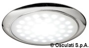 Lampa LED ultra płaska z włącznikiem dotykowym, dwa poziomy mocy - Biała tulejka + profil inox - Kod. 13.408.01 11