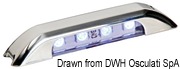LED courtesy light w/4 + 4 blue LEDs - Artnr: 13.428.13 21