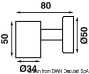 Oprawa punktowa LED BATSYSTEM Tube, z gniazdem USB (wykluczone 13.867.05) - Kod. 13.867.09 85