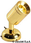 Articulated spotlight polished brass 1 x 1 W HD - Code 13.900.02 23