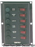 Panel nylonowy z podświetlanymi wyłącznikami kołyskowymi - Vertical control panel w. 3 switches + horn - Kod. 14.103.35 18
