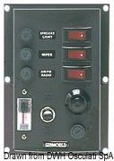 Panel nylonowy z podświetlanymi wyłącznikami kołyskowymi - Vertical control panel w. 3 switches + horn - Kod. 14.103.35 21