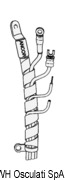 Organizer dla kabli typu spirala wykonany z polietylenu w kolorze białym. Ø kabla 2 - 15 mm - Kod. 14.140.01 5