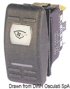 Wyłącznik kołyskowy wodoszczelny - IP56 Marina R podwójna dioda LED. (ON)-OFF - Kod. 14.198.02 13