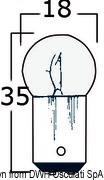 Żarówka dwubiegunowa typu mała bańka - Bipolar bulb 12 V 10 W - Kod. 14.200.02 5
