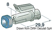 Plastic watertight connector male 1 pole - Artnr: 14.235.20 21