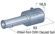 Plastic watertight connector male 1 pole - Artnr: 14.235.20 22