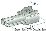 Plastic watertight connector male 3 poles - Artnr: 14.235.60 24