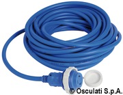 Pre-mounted cap + cable blue 15 m 16 A - Artnr: 14.334.55 16