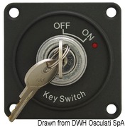 ON-OFF switch w/key and LED warning light - Artnr: 14.386.09 8
