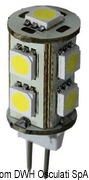 Żarówka LED SMD z trzonkiem G4 do opraw punktowych - LED bulb 12/24 V G4 2.4 W 161 lm - Kod. 14.441.12 13