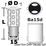 LED bulb 12/24 V BA15D 2 W 140 lm - Artnr: 14.443.11 12
