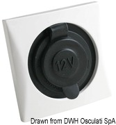 Watertight lighter power socket, white - Artnr: 14.491.01 21