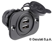 USB socket + casing for deck installation - Artnr: 14.516.03 28