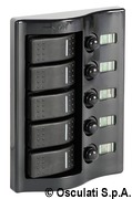 Control panel 5 flush rocker switches pol.graphite - Artnr: 14.843.05 21