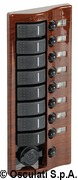 Control panel 9 flush rocker switches mahogany - Artnr: 14.844.09 24