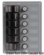 Aluminiowy panel elektryczny z płytką czołową z szarego poliwęglanu. Il. Wyłączników 7 - Kod. 14.855.07 10