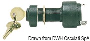 Watertight ignition key 5 positions brass - Artnr: 14.918.30 17
