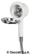 Pojemnik na prysznic Classic EVO do montażu ściennego, z prysznicem uruchamianym przyciskiem Mizar - Classic Evo white shower box nylon hose 2.5 mm Wall mounting - Kod. 15.250.63 43