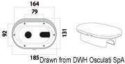 Pojemnik na prysznic z tworzywa luran odpornego na działanie promieniowania UV. Drzwiczki białe. DESY. 2,5 m - Kod. 15.240.20 22
