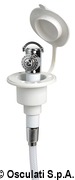 Push button shower chromed finish PVC hose 2.5 m Flat mounting - Artnr: 15.244.00 19