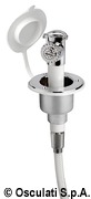 Push button shower chromed finish PVC hose 2.5 m Flat mounting - Artnr: 15.244.00 20