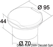 Pojemnik na prysznic Classic EVO do montażu ściennego, z prysznicem uruchamianym przyciskiem Mizar - Classic Evo white shower box PVC hose 4 mm Wall mounting - Kod. 15.250.04 47