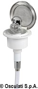 Pojemnik na prysznic Classic Evo z prysznicem uruchamianym przyciskiem Mizar - Classic Evo chromed shower box PVC hose 2.5 mm Flat mounting - Kod. 15.250.06 47