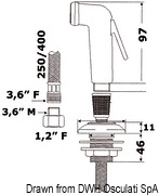 Utility handheld shower PVC hose 4 m - Artnr: 15.251.00 6