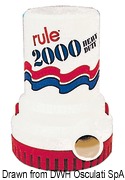 Pompa zanurzeniowa RULE 2000 (10). Wydajność 135 l/min. 12V - Kod. 16.115.60 10