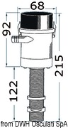 Zanurzeniowa pompa napowietrzająca RULE Pro-Series do skrzyń z połowem. Wersja z odpływem - zewnętrzny pionowy przez rufę. 12V - Kod. 16.203.02 15