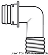 Szybkozłączki zatrzaskowe Europump - Europump 90° plug-in quick fitting thread Ø 19 mm - Kod. 16.532.26 20