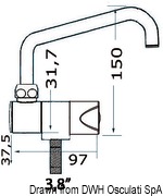 Swivelling faucet Slide series low cold water - Artnr: 17.046.03 15