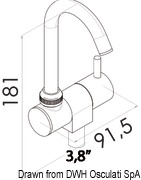 Style foldable hot/warm water mixer - Artnr: 17.049.05 15