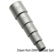Uniwersalny adapter ze złączką na wąż - Universal hose adapter diam. 13 to 38 mm - Kod. 17.175.38 9