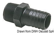 Male hose adapter black polycarbonate 1“1/2 - Artnr: 17.206.44 4