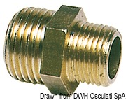 Brass double nipple 1“1/2 x 2“ 6