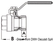 Ball valve chromed brass 1“ 6