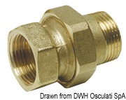 Straight 3-piece connector 3/8“ 6