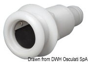 Nylon/fiberglass seacock 2“1/4 52 mm w/check valve - Artnr: 17.319.23 21