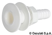 Seacock white plastic w/hose adaptor 1“1/4 - Artnr: 17.322.05 5
