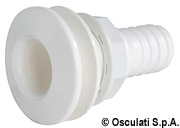 Seacock white plastic w/hose adaptor 1“1/4 - Artnr: 17.322.05 6