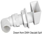 White plastic scupper 90° 1“ x 25 mm - Artnr: 17.354.80 9